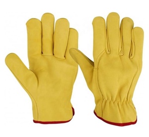 Guantes de trabajo duraderos y cálidos para invierno, guantes de seguridad de cuero de vaca, 2021 - Product Image 3