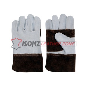 Gants de soudage en cuir de vachette ISONZ Leather Zone Taille XL, gants de sécurité avec doublure en coton, anti-coupure, antidérapants, anti-impact (niveau 3) - Product Image 2