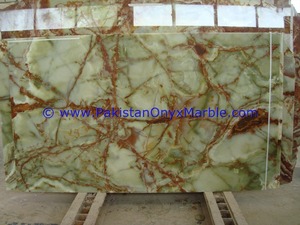 COLECCIÓN DE LOSAS GRANDES DE ONYX VERDE PAKISTANI Superficie de mármol pulido elegante para mesas - Product Image 6