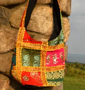 trendy embroidery work plesant sling bag