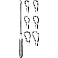 Instrumentos de Ginecología Manuales de Alta Calidad Thomas, Curetas Uterinas de 28 cm de Longitud, FIG 1 6, Diseño Alemán, Instrumentos Quirúrgicos Básicos - Product Image 6