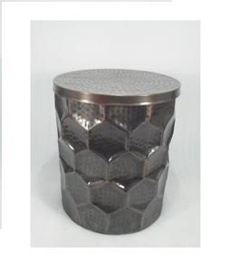 Table d'appoint moderne avec rangement martelé - Product Image 1