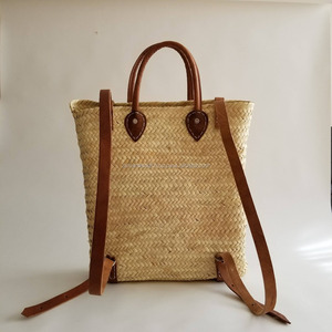 Créations Artisanales Sac à Dos en Paille Fait Main - Panier Français - Product Image 1