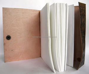 Carnet en cuir indien super fin fait à la main vintage en relief arbre de vie design vente en gros - Product Image 3