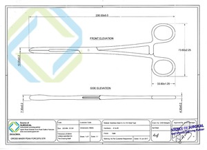 Fórceps hemostáticos quirúrgicos de acero inoxidable Gross Maier, juego de instrumentos especiales Pean, base para instrumentos quirúrgicos - Product Image 3