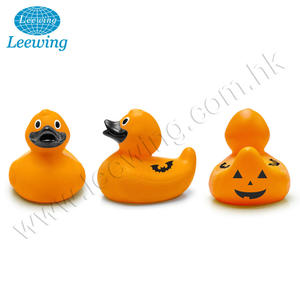 Creative Festival Promo Gift <b>Halloween</b> <b>Decoration</b> Plastic PVC Vinyl Customized Squeaky Bath Toy Pumpkin <b>Halloween</b> Rubber Duck - Product Image 2