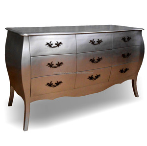 Nội Thất Pháp Sang Trọng Indonesia Commode 9 Ngăn Kéo Bạc Cổ - Product Image 2