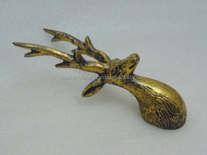 Décoration murale en forme de tête d'animal sculptée, pour la maison et les restaurants, qualité supérieure, fabriquée par un fabricant indien. - Product Image 3