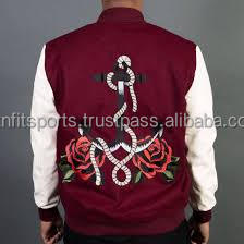 Chaqueta universitaria de alta calidad para hombre, Mangas de cuero de chenilla bordadas, chaqueta universitaria de béisbol personalizada Letterman, fabricante OEM - Product Image 2