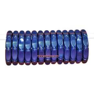Pulsera de resina tallada, joyería hecha a mano, diseño de bambú azul - Product Image 1