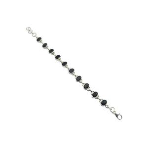 Bracelet en argent sterling 925 dernier modèle avec pierre précieuse en onyx noir Bijoux fantaisie en argent plaqué rhodium de style vintage magnifique - Product Image 1