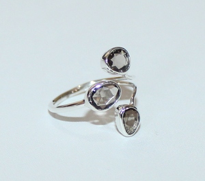 Anillo de cuarzo ahumado de Plata de Ley 925 Vintage para mujer, joyería de boda a la moda, sólido a granel, venta al por mayor, fiestas de plata - Product Image 2