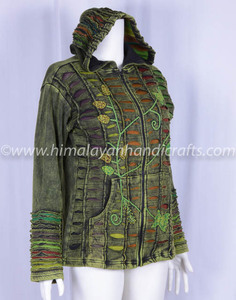 เสื้อฮู้ดผู้หญิง SAP GREEN RAZORCUT CSWJ 458,โบฮีเมียน - Product Image 2
