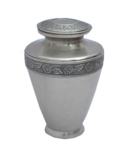 Urna Funeraria de Metal Plateado Antiguo, Fabricada en Aluminio y Estaño, Gran Venta, Mejor Precio - Product Image 1
