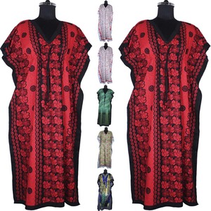 2025 nouveau Design Oem femmes Long caftan en gros Anokhi Caftan Maxi robe Floral bloc impression vêtements de détente Anokhi tirer chaîne caftan - Product Image 2
