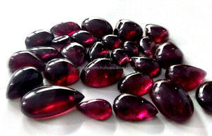 Vente en gros au meilleur prix rubis naturel tourmaline légère pierres précieuses en vrac couleur rouge à facettes semi-précieuse poire cabochon forme toutes tailles - Product Image 3