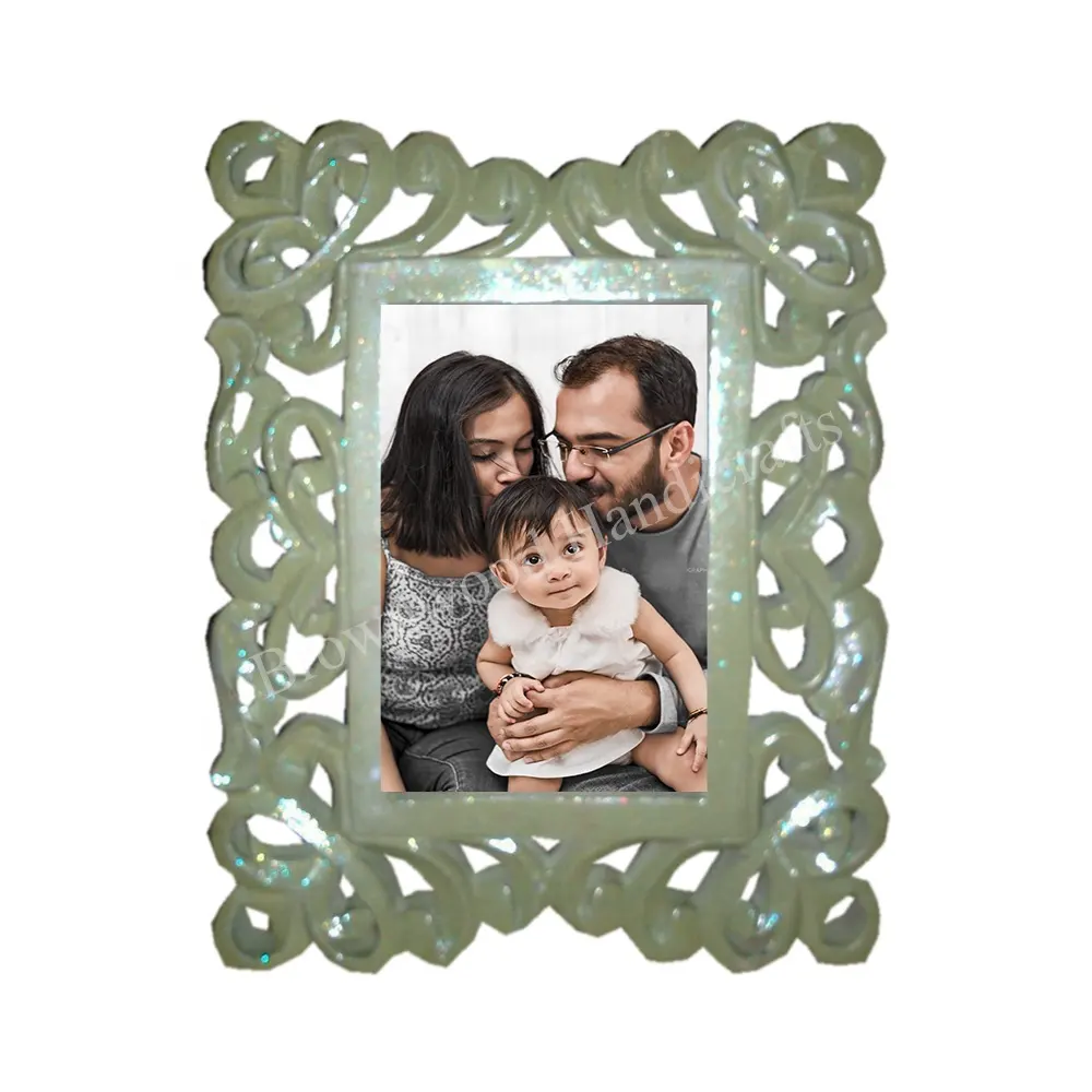 Personalizado Mão Esculpida MDF Madeira Artística Golden Photo Frame De Madeira Artesanal 4X6 5X7 A4 A3 A2 Todo o Tamanho da foto Frame Fornecedor Em Massa