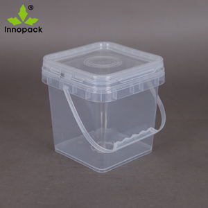 Seau en plastique transparent blanc de qualité alimentaire de 8 L - Product Image 2