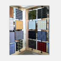 Présentoir sur pied personnalisé en fil métallique pour carreaux de marbre, quartz et granit, avec support pour panneau perforé