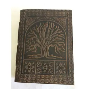 Top Quality Tree Of Life Embossed Front & Back Cover Antique Looking Buffalo Leather Journal