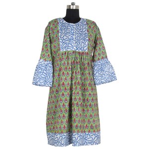 Tissu imprimé indiens, nouvelle robe à motifs et à la mode, DHB014 - Product Image 1