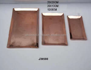 Placa de cobre rectangular con acabado pulido de espejo, accesorios para velas para decoración navideña del hogar - Product Image 2