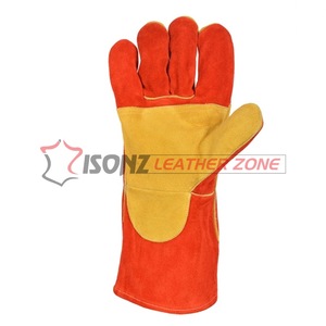 Guantes de trabajo de invierno antideslizantes anticortes impermeables hechos a medida, para soldadura TIG guantes de seguridad, protección para horno y barbacoa, cuero dividido de vaca - Product Image 3