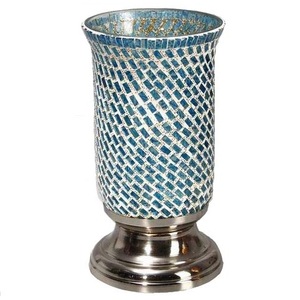 Lampe à bougie décorative en métal cheminée en verre de qualité supérieure Lampe à bougie décorative cheminée en verre pour la maison ou la salle à manger - Product Image 1