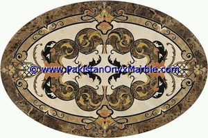 Medallón de Piedra de Mármol Natural para Pisos con Tecnología Waterjet, Elemento de Diseño Interior Premium, PakistanOnyxmarble.com, Baldosas de Mármol para Piso - Product Image 4