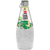 Groothandel 290Ml Hoge Kwaliteit Glazen Fles Druivensmaak Basilicum Zaadpuree Voor Fruit & Groentesap