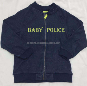 OEM Kids <b>Zipper</b> Sweat shirt Printed boys Denim <b>Zipper</b> Sweat shirt European winter baby wear full sleeve jumper zip suit - Product Image 1