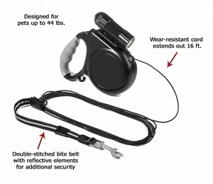 Linterna desmontable retráctil de alta calidad de fábrica, Correa LED para perro, correa para perro con linterna, suministros para perros - Product Image 5