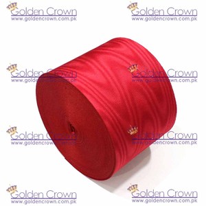 Masonic Regalia Moire <b>Ribbon</b> <b>Red</b> | Masonic Apron <b>Ribbon</b> - Product Image 4