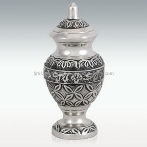 Urnas de cremación de luz dorada, recuerdo de Perla Rosa real, urna de Brassworld, suministros funerarios de la India - Product Image 5