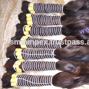 Meilleures ventes Extensions de cheveux humains vierges Brun naturel Sans cuticule Cheveux crus en vrac de l'Inde - Product Image 2
