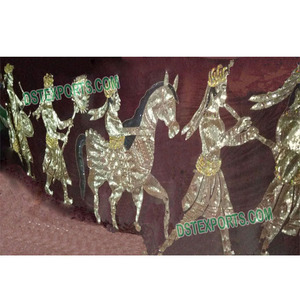 Telón de fondo bordado tradicional para boda india, telón de fondo bordado para escenario de boda, fabricante y exportador de cortinas - Product Image 1