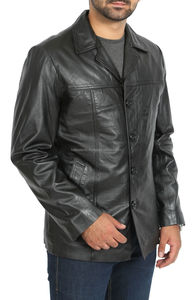 ที่กำหนดเองสุภาพบุรุษสีน้ำตาลหนังแกะแท้แจ็คเก็ตสำหรับผู้ชาย - Product Image 6