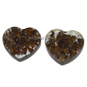 Tiger Eye <b>Orgonite</b> Hearts - Product Image 1