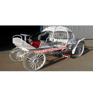 Dernier carrosse de mariage royal de cendrillon Chariot blanc par fabricant Décorations de mariage élégantes - Product Image 1
