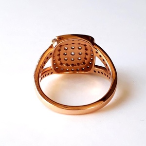 Nhẫn Đính Hôn Kim Cương Thiết Kế Phổ Biến Mới Nhất Trong Trang Sức Kim Cương Vàng Hồng 18K Trang Sức Vàng - Product Image 3