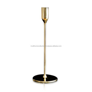 Pedestal Tabletop Pillar <b>Brass</b> <b>Candle</b> Holder With Round Base Non Slip Table Decoration Celebration <b>Candle</b> Holder <b>Stick</b> Stand - Product Image 1