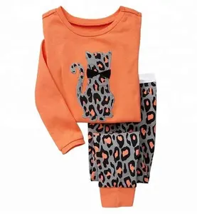 Kids Animal Print Pyjama Set Kinderen Hot Selling Nachtkleding Set Katoen Lange Mouw Nachtkleding Groothandel Nachtkleding Romper