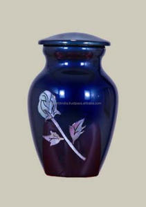 พลอยไพลินสีฟ้าผู้ใหญ่ที่ระลึกโกศโดย Brassworld อินเดียอุปกรณ์งานศพ - Product Image 6