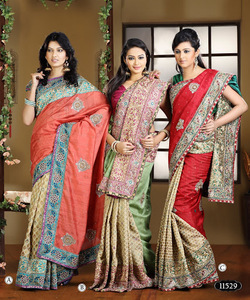 Las últimas mujeres tradicionales de la India, ropa de diseñador, Bandhani work Bandhani Sarees En Surat - Product Image 3