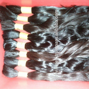 Grande vente extensions de cheveux humains en vrac bruts en gros longue durée 100% cheveux humains en vrac purs et vierges non traités de l'Inde - Product Image 6