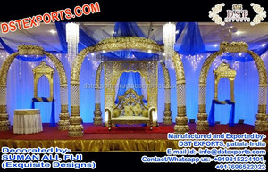Mandap de boda hindú con estilo moderno para bodas indias Mandap DE BODA elegante temas de decoración Mandap personalizado exportador venta EE. UU. - Product Image 4