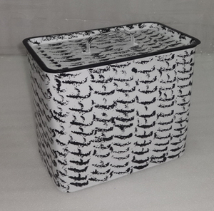 Cubo de metal decorativo de alta calidad, caja de lata con forma ovalada, contenedor de cubo con mango - Product Image 6