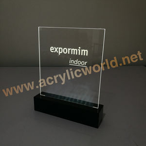 ที่กำหนดเองเคาน์เตอร์ด้านบนนำป้ายอะคริลินำชั้นวางจอแสดงผลโฆษณา,ป๊อปนำสัญญาณที่มีไฟฐาน - Product Image 6