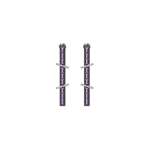 Boucles d'oreilles en argent Sterling 925 avec pierres précieuses améthyste, Baguette pavée de diamants, vente en gros - Product Image 1