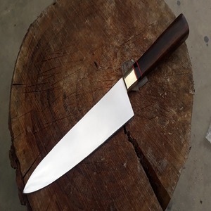 Couteau de chef en acier inoxydable de 8 pouces avec logo personnalisé Couteau de cuisine jetable avec matériau métallique - Product Image 1